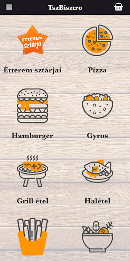 Android application TszBisztro screenshort