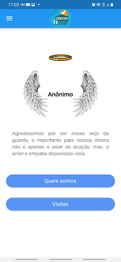 Android application Um milhão de asas screenshort