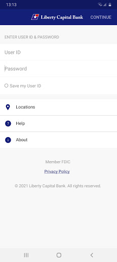 Android application Liberty Capital Bank Mobile screenshort