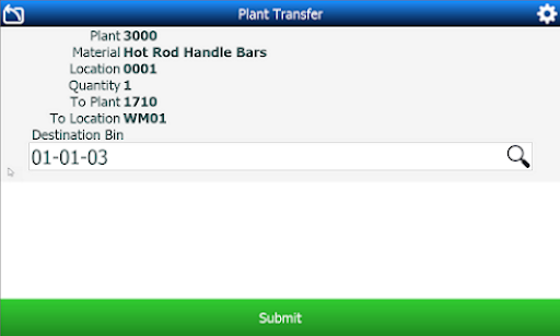 RFgen 5.2.4 Mobile Client Screen 2
