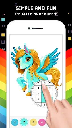 Game screenshot Unicorn Color by Number hack
