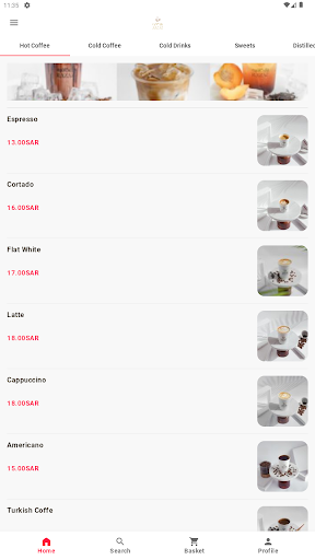 Android application Razaz cafe screenshort