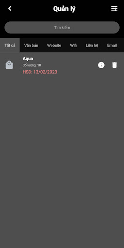 Android application Trình quét Mã QR & Mã vạch PRO screenshort