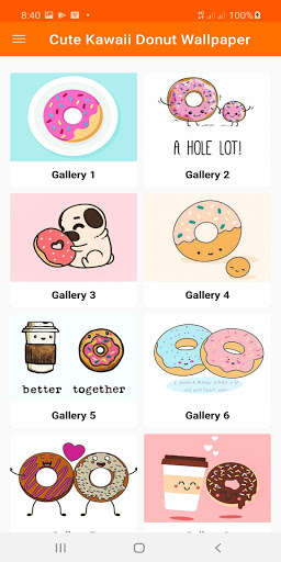Android application Sweet Kawaii Donut Wallpaper screenshort