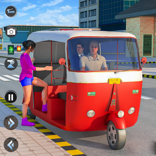 City Rikshaw Drive- 3D Tuk tuk logo