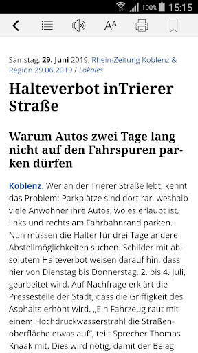 E-Paper der Rhein-Zeitung Screen 2
