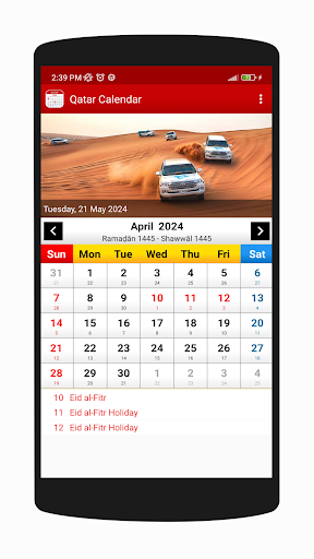 Qatar Calendar 2024 Screen 2