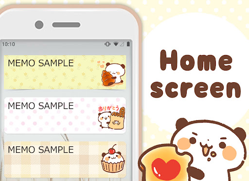 Android application Sticky Note Panda Bread screenshort