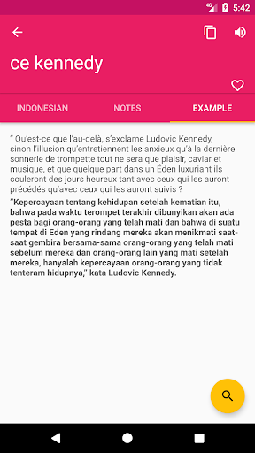 French Indonesian Dictionary Screen 3