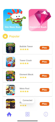Android application Invento game hub screenshort