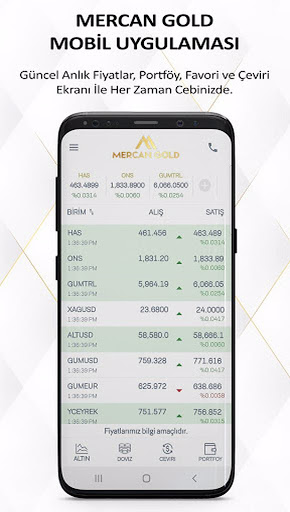 Android application Mercan Gold screenshort