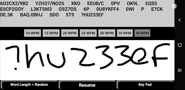 Alphanumeric Morse Code Tutor Screenshot