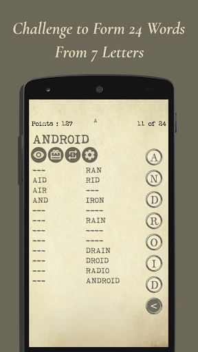 Android application Game of Words screenshort