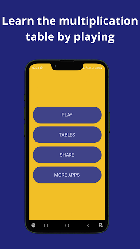 Android application Multiplication table screenshort