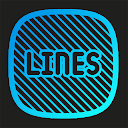 Lines Squircle Neon Icon Pack