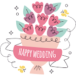 Cover Image of Download happy wedding Stickers Wastick  APK