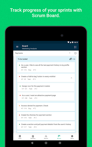Screenshot of Zoho Sprints