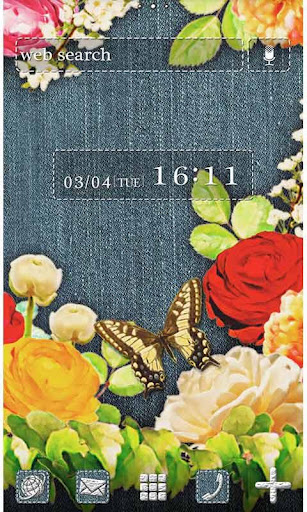 Android application -Denim Floral- Theme +HOME screenshort