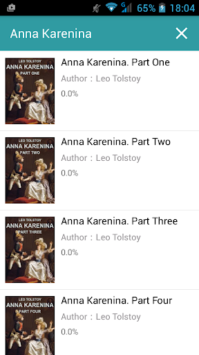 Android application Anna Karenina screenshort