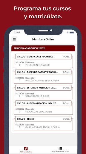 Android application Portal UNMSM screenshort