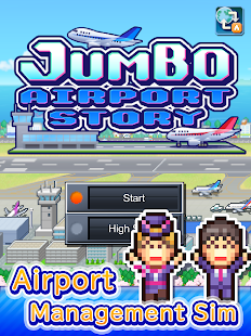 Captura de tela da história do aeroporto Jumbo