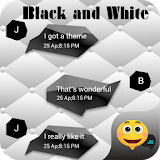 Black and White Emoji Panda SMS Theme icon