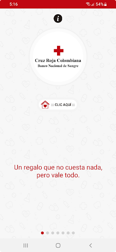 Android application Banco de Sangre - Cruz Roja screenshort