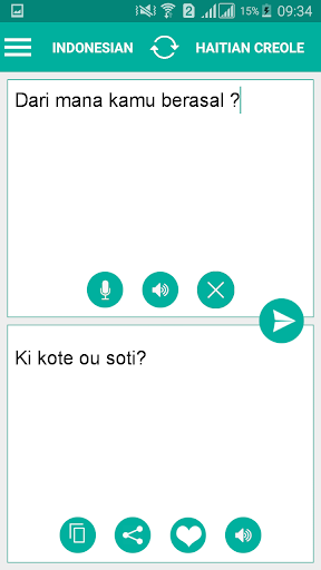 Haitian Indonesian Translator Screen 2