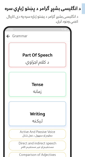 Learn English in Pashto Screen 3