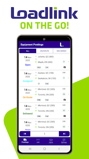 Android application Loadlink Load board screenshort