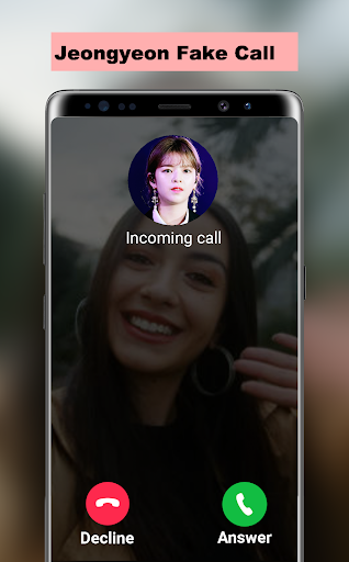 Android application Jeongyeon Fake Call screenshort