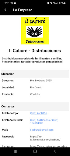 Android application Il Caburé screenshort