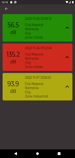 NoiseMeasurer Screen 3