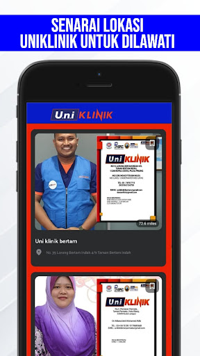 UNIKlinik App Screen 3