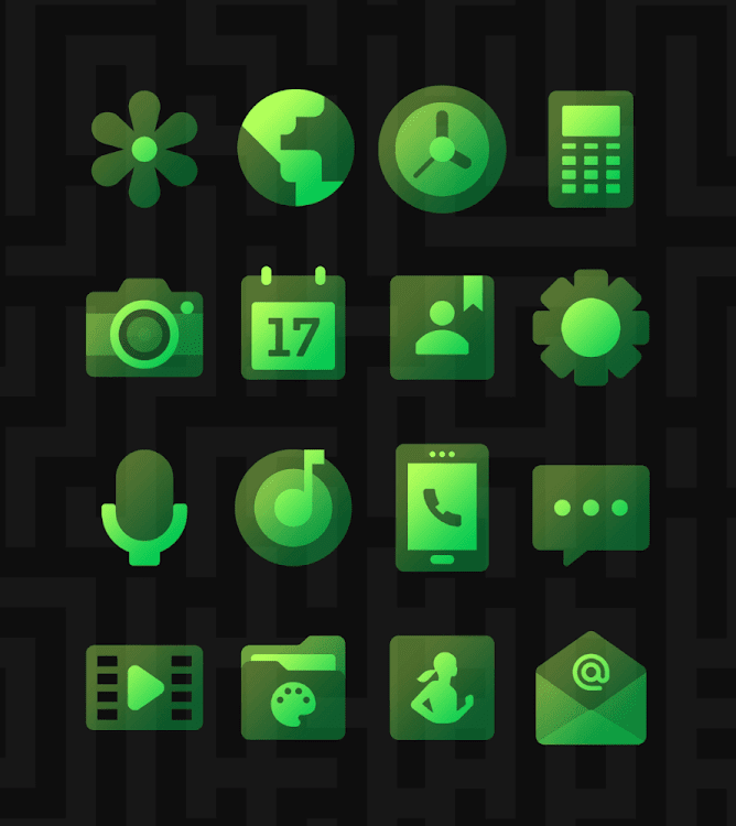 Midori Green - Icon Pack - 58 - (Android)