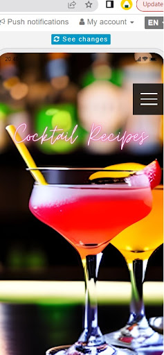 Android application Cocktail Recipes screenshort