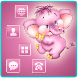 Elephant Pink Lovely icon