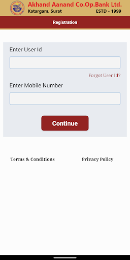 Akhand Anand CoOp Bank Mob APP Screen 2