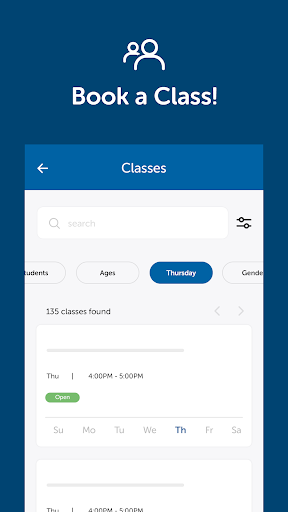 Android application Northern Arena Swim School screenshort