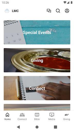 Android application Lexington Methodist Church screenshort