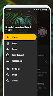 Arrotondato: schermata del pacchetto di icone