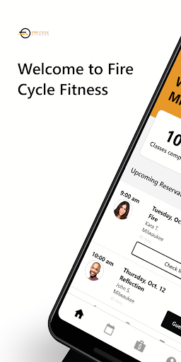 Android application Fire Cycle Fitness screenshort