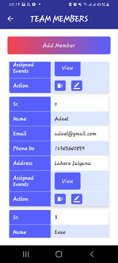 Android application EntryZ by EventsCabin screenshort