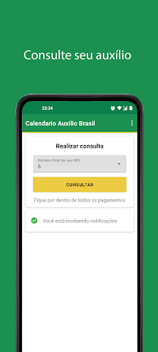 Android application Calendário Auxílio Brasil screenshort