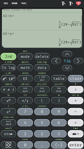 Scientific calculator 36, calc 36 plus