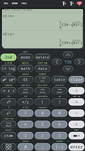 Calculatrice scientifique 36, calc 36 plus