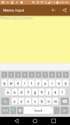 Simple Memo Screen 3