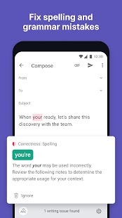 Grammarly - Grammar Keyboard‏ Screenshot