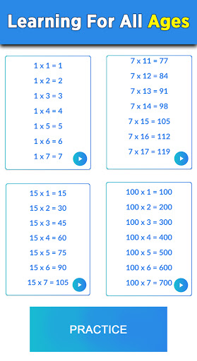 Kids Math Tables Practices Screen 2