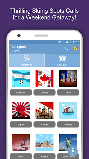 Android application Ski Spots Travel & Explore Off screenshort
